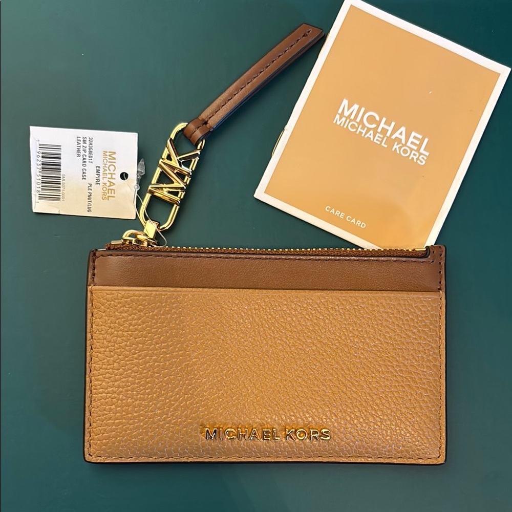 Michael Kors Tan Leather Card Holder